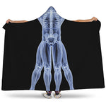 Vitruvian Man X-Ray Print Hooded Blanket