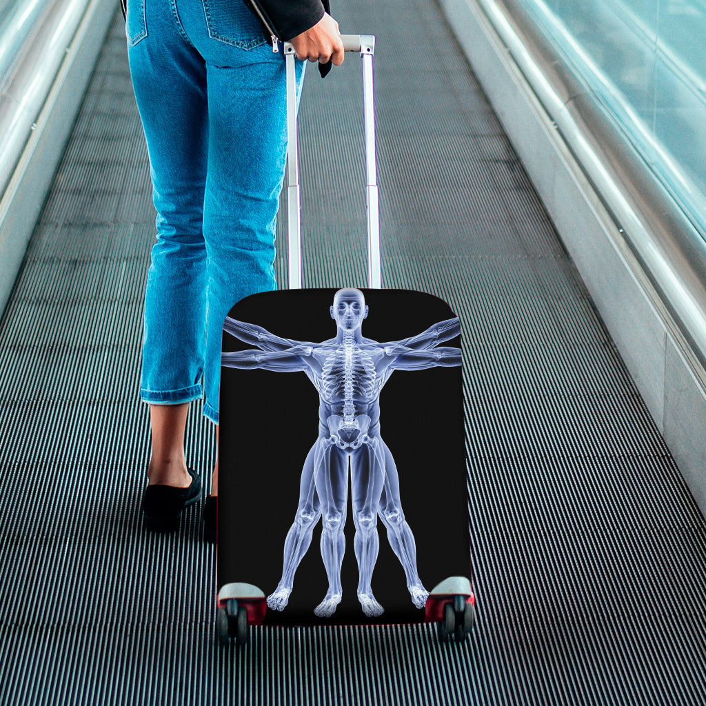 Vitruvian Man X-Ray Print Luggage Cover