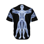 Vitruvian Man X-Ray Print Men's Baseball Jersey