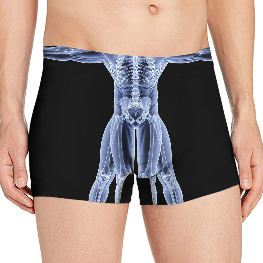 Vitruvian Man X-Ray Print Men's Boxer Briefs