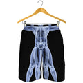 Vitruvian Man X-Ray Print Men's Shorts