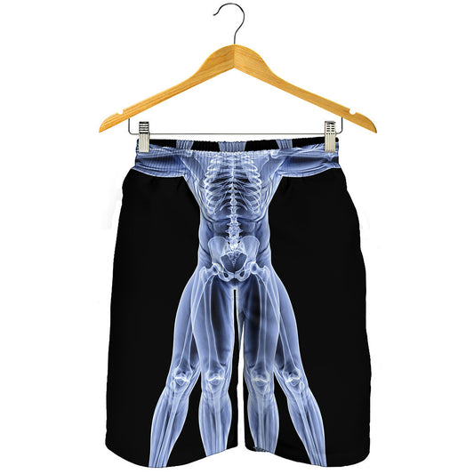 Vitruvian Man X-Ray Print Men's Shorts