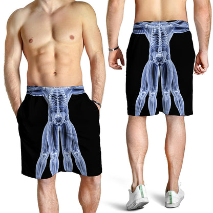 Vitruvian Man X-Ray Print Men's Shorts