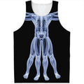 Vitruvian Man X-Ray Print Men's Tank Top
