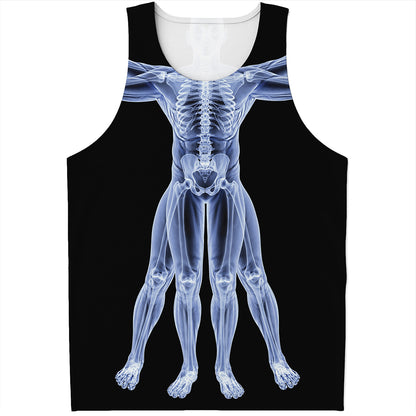 Vitruvian Man X-Ray Print Men's Tank Top