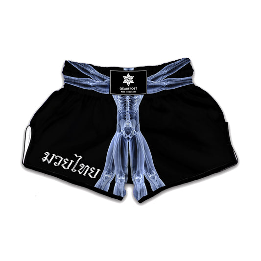 Vitruvian Man X-Ray Print Muay Thai Boxing Shorts