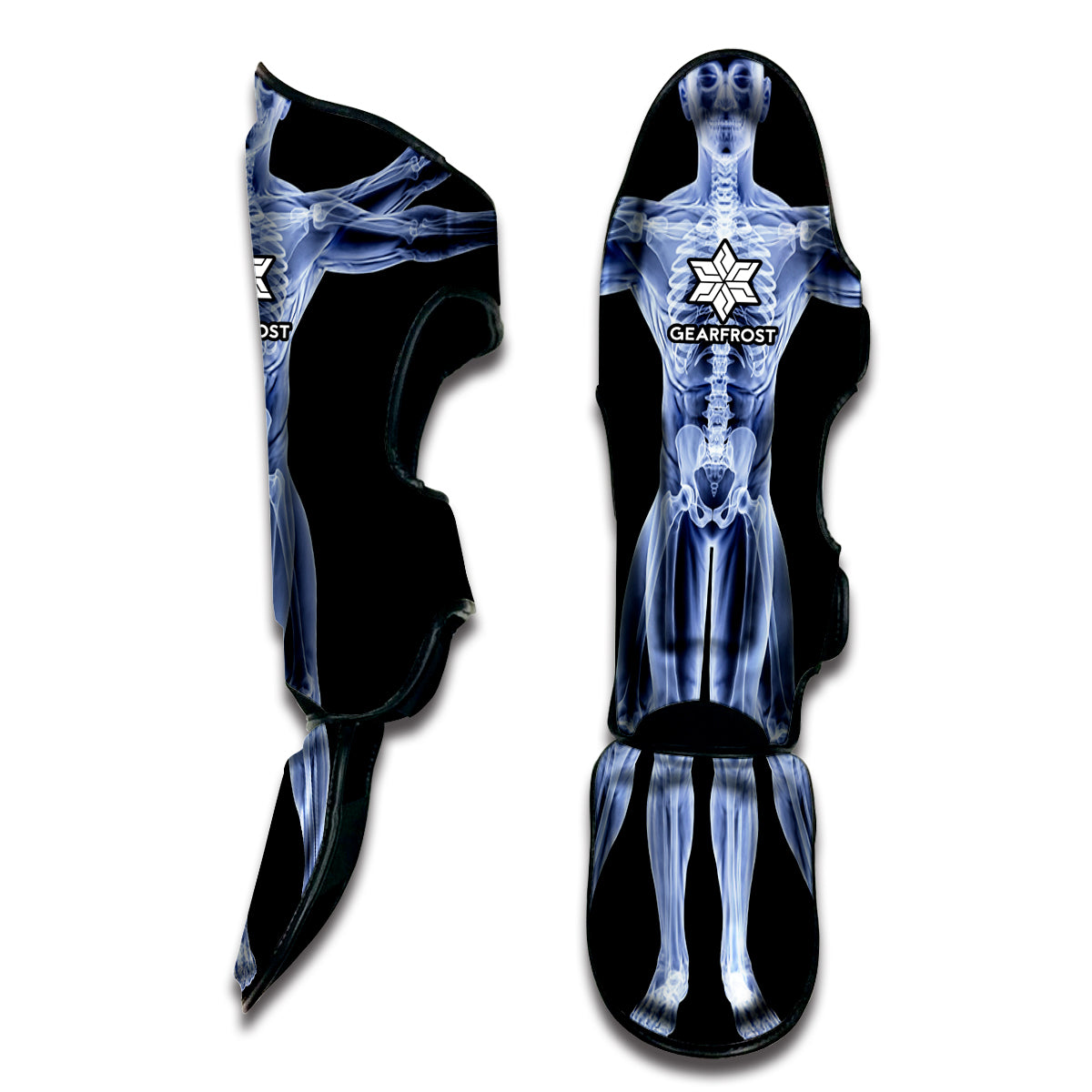 Vitruvian Man X-Ray Print Muay Thai Shin Guard