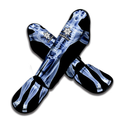 Vitruvian Man X-Ray Print Muay Thai Shin Guard