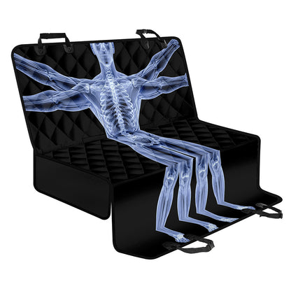 Vitruvian Man X-Ray Print Pet Car Back Seat Cover