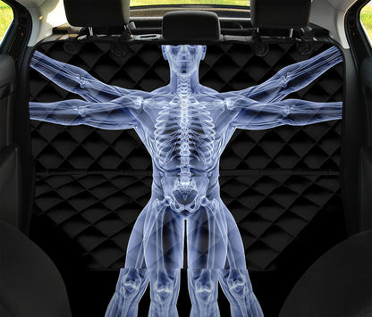 Vitruvian Man X-Ray Print Pet Car Back Seat Cover