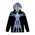 Vitruvian Man X-Ray Print Pullover Hoodie