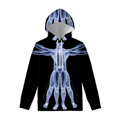 Vitruvian Man X-Ray Print Pullover Hoodie