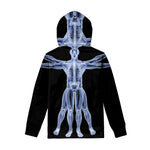 Vitruvian Man X-Ray Print Pullover Hoodie