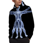 Vitruvian Man X-Ray Print Pullover Hoodie