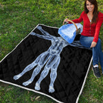 Vitruvian Man X-Ray Print Quilt
