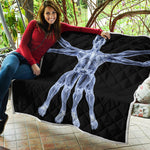 Vitruvian Man X-Ray Print Quilt