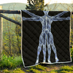 Vitruvian Man X-Ray Print Quilt
