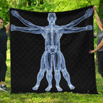 Vitruvian Man X-Ray Print Quilt