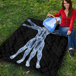 Vitruvian Man X-Ray Print Quilt