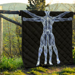 Vitruvian Man X-Ray Print Quilt