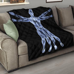 Vitruvian Man X-Ray Print Quilt