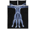 Vitruvian Man X-Ray Print Quilt Bed Set