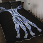Vitruvian Man X-Ray Print Quilt Bed Set
