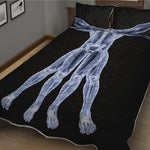 Vitruvian Man X-Ray Print Quilt Bed Set