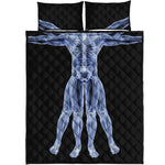 Vitruvian Man X-Ray Print Quilt Bed Set