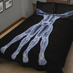 Vitruvian Man X-Ray Print Quilt Bed Set