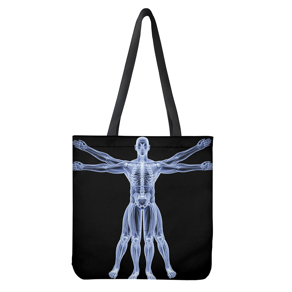 Vitruvian Man X-Ray Print Tote Bag
