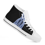 Vitruvian Man X-Ray Print White High Top Shoes