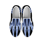 Vitruvian Man X-Ray Print White Slip On Shoes