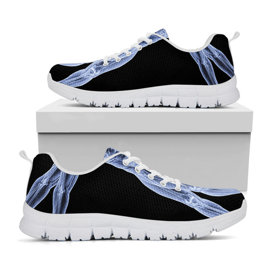 Vitruvian Man X-Ray Print White Sneakers