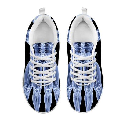 Vitruvian Man X-Ray Print White Sneakers
