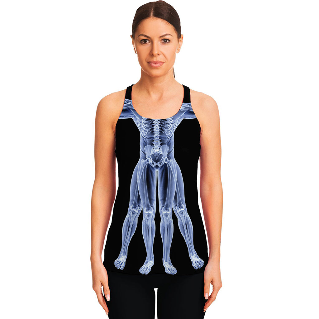 Vitruvian Man X-Ray Print Women's Racerback Tank Top