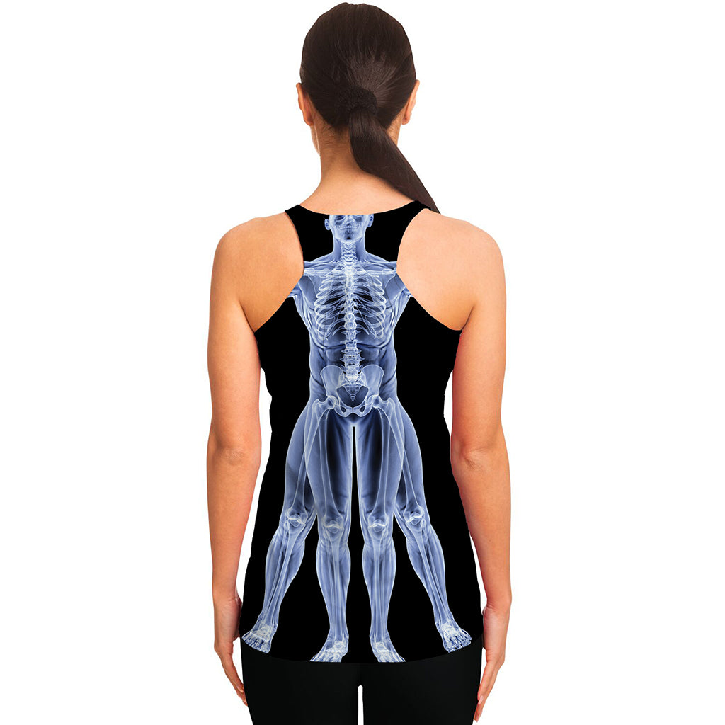 Vitruvian Man X-Ray Print Women's Racerback Tank Top