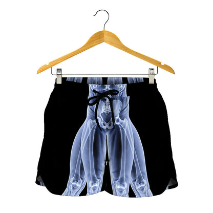 Vitruvian Man X-Ray Print Women's Shorts
