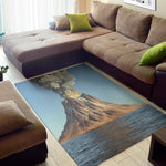 Volcanic Mountain Print Area Rug