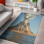 Volcanic Mountain Print Area Rug
