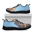 Volcanic Mountain Print Black Running Shoes