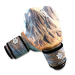 Volcanic Mountain Print Boxing Gloves