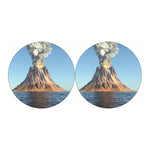 Volcanic Mountain Print Car Coasters