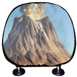 Volcanic Mountain Print Car Headrest Covers