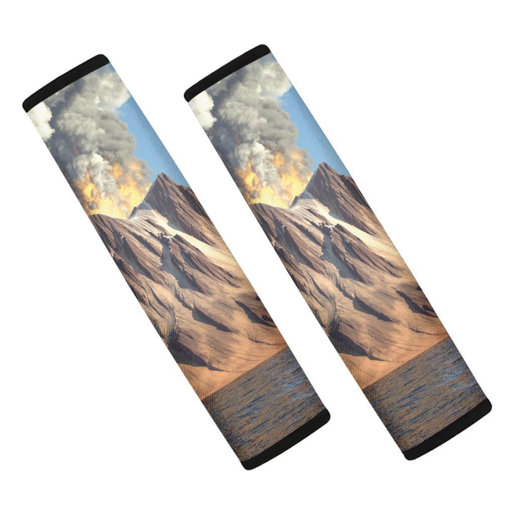Volcanic Mountain Print Car Seat Belt Covers