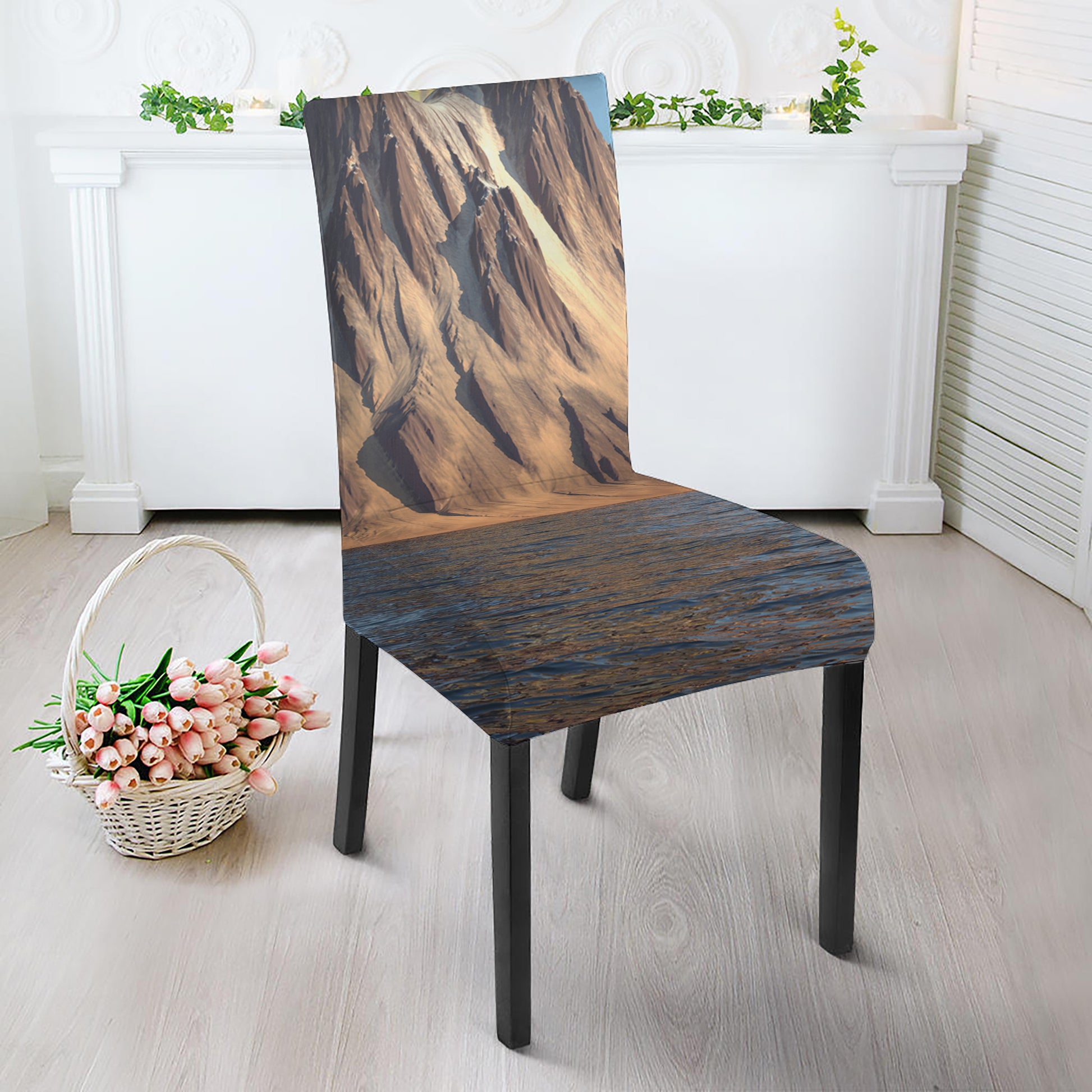 Volcanic Mountain Print Dining Chair Slipcover