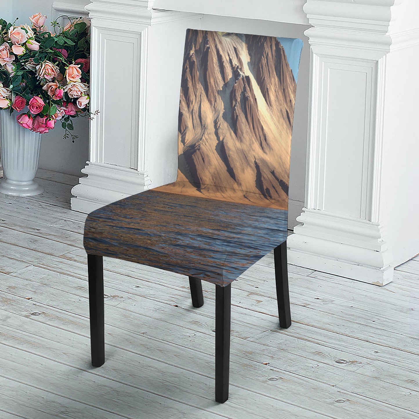 Volcanic Mountain Print Dining Chair Slipcover