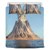 Volcanic Mountain Print Duvet Cover Bedding Set