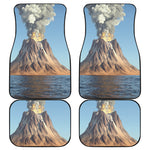 Volcanic Mountain Print Front and Back Car Floor Mats