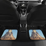 Volcanic Mountain Print Front and Back Car Floor Mats